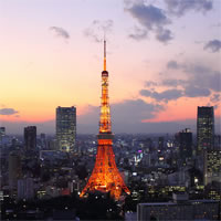 View of Tokyo and Auckland by Air